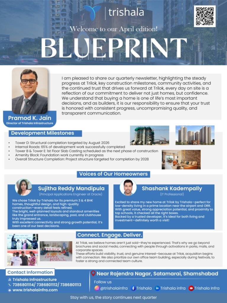 Trishala Infrastructure April 2026 Newsletter