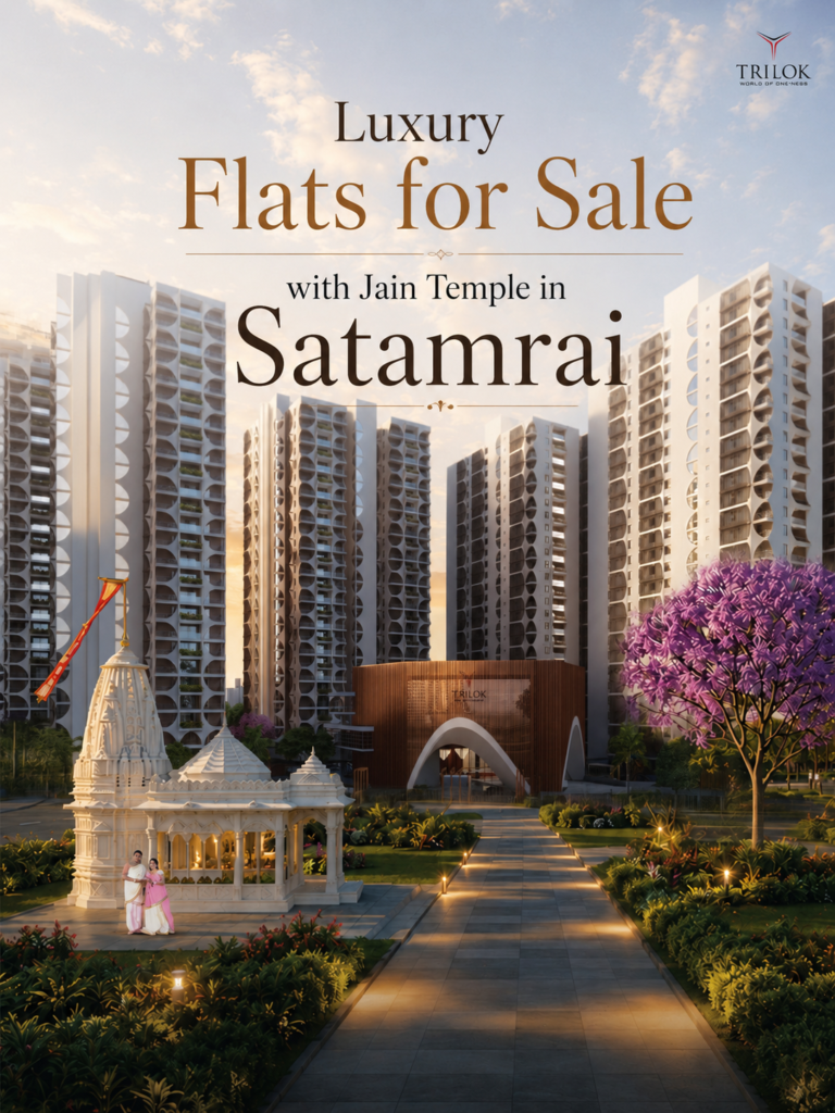 Luxury Flats for Sale with Jain Temple in Satamrai